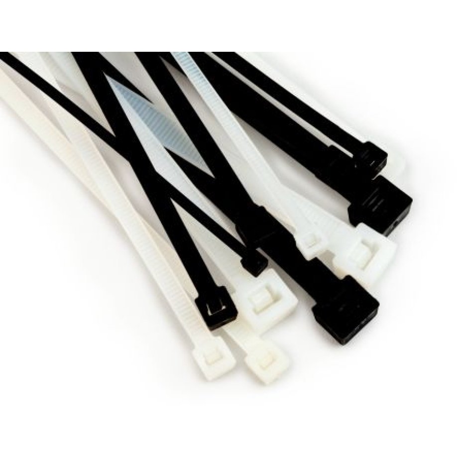 3M Cable Tie, Cable Tray Cable Tie, 100mm x 2.5 mm, Clear Nylon, Pk-150pack